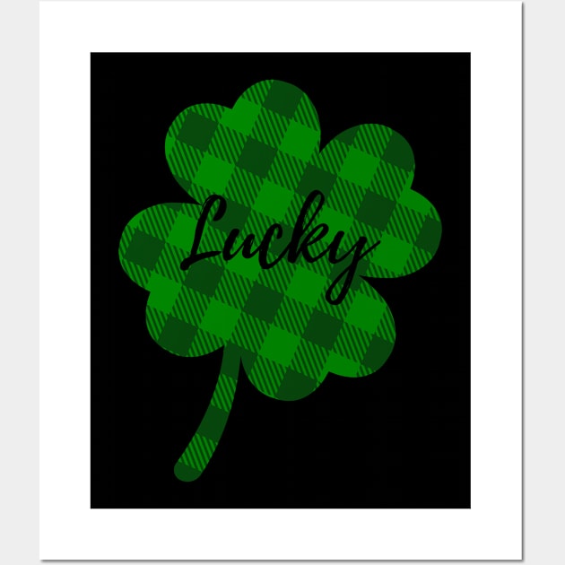 Lucky Plaid Clover Wall Art by KawaiiAttack